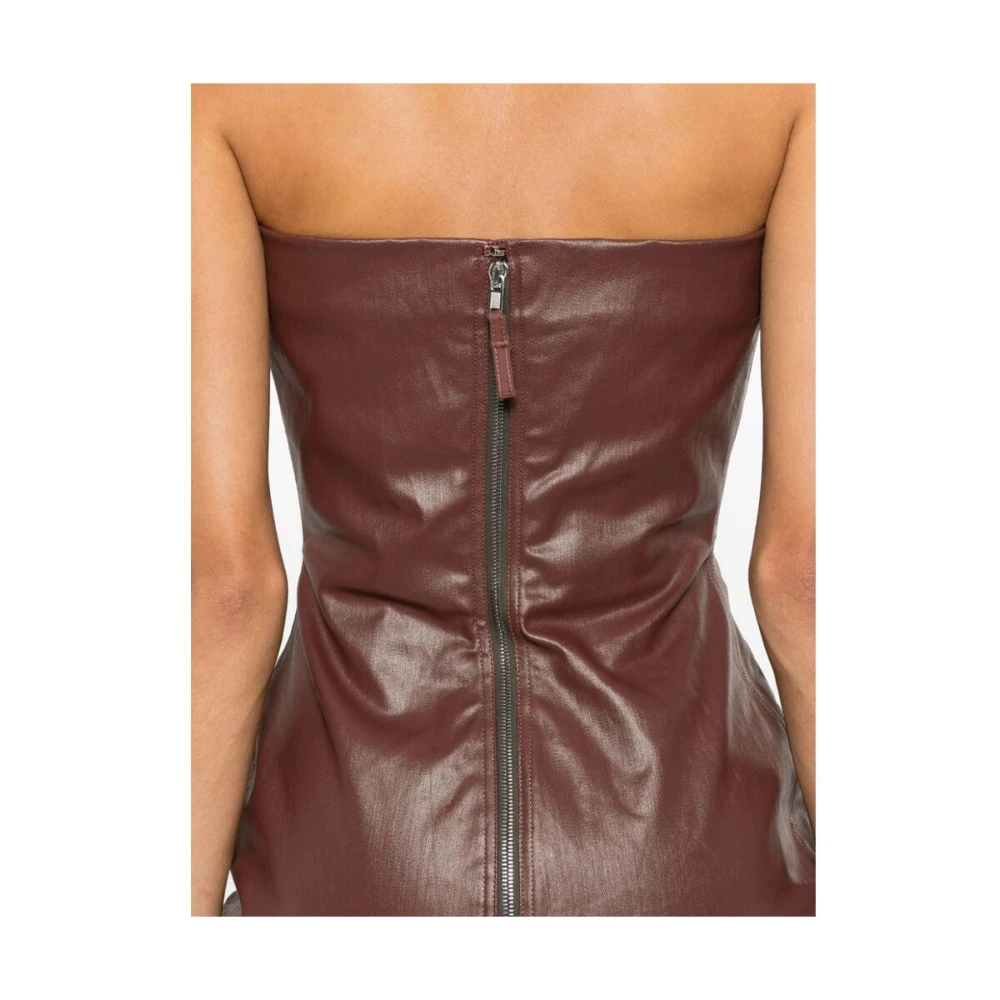 Rick Owens Oxblood Denim Kokerjurk Red Dames