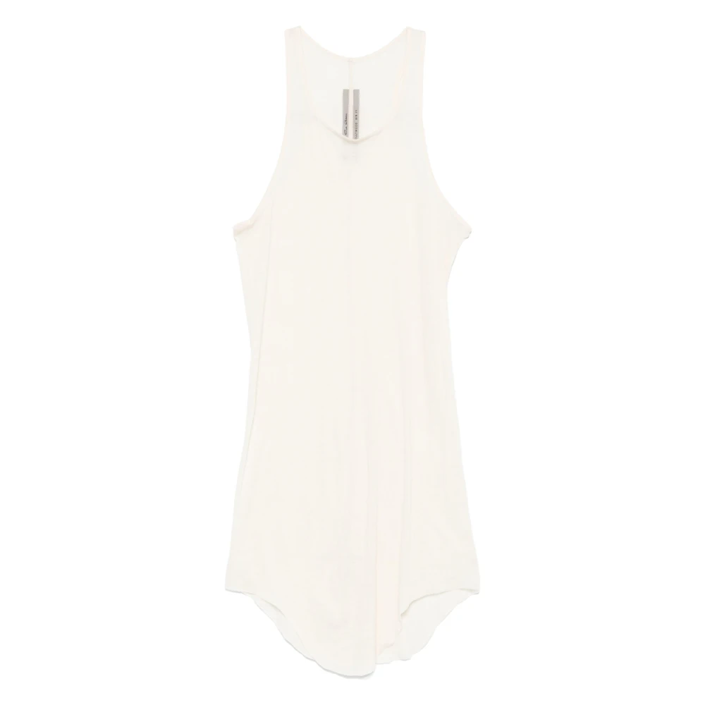 Rick Owens Witte Geribbelde Tanktop Katoen Italië White Heren