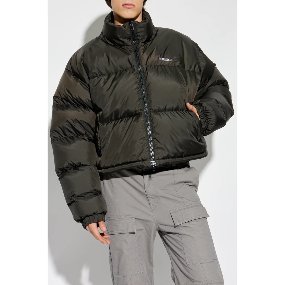 Vetements Jas met logo Black Heren