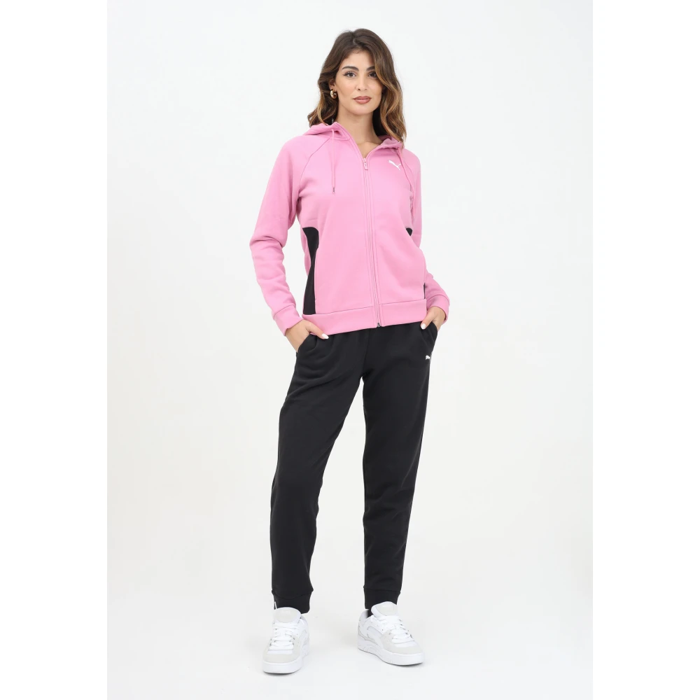 Puma Sporty Classic Pink and Black Tracksuit Multicolor Dames