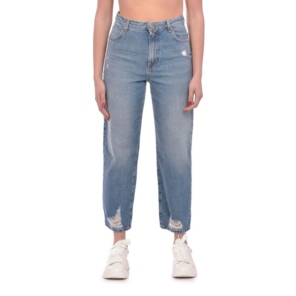 Gaëlle Paris Stijlvolle Cropped Jeans voor Vrouwen Blue Dames
