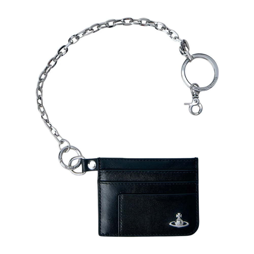 Vivienne Westwood Men's Black Flat Chain Card Holder