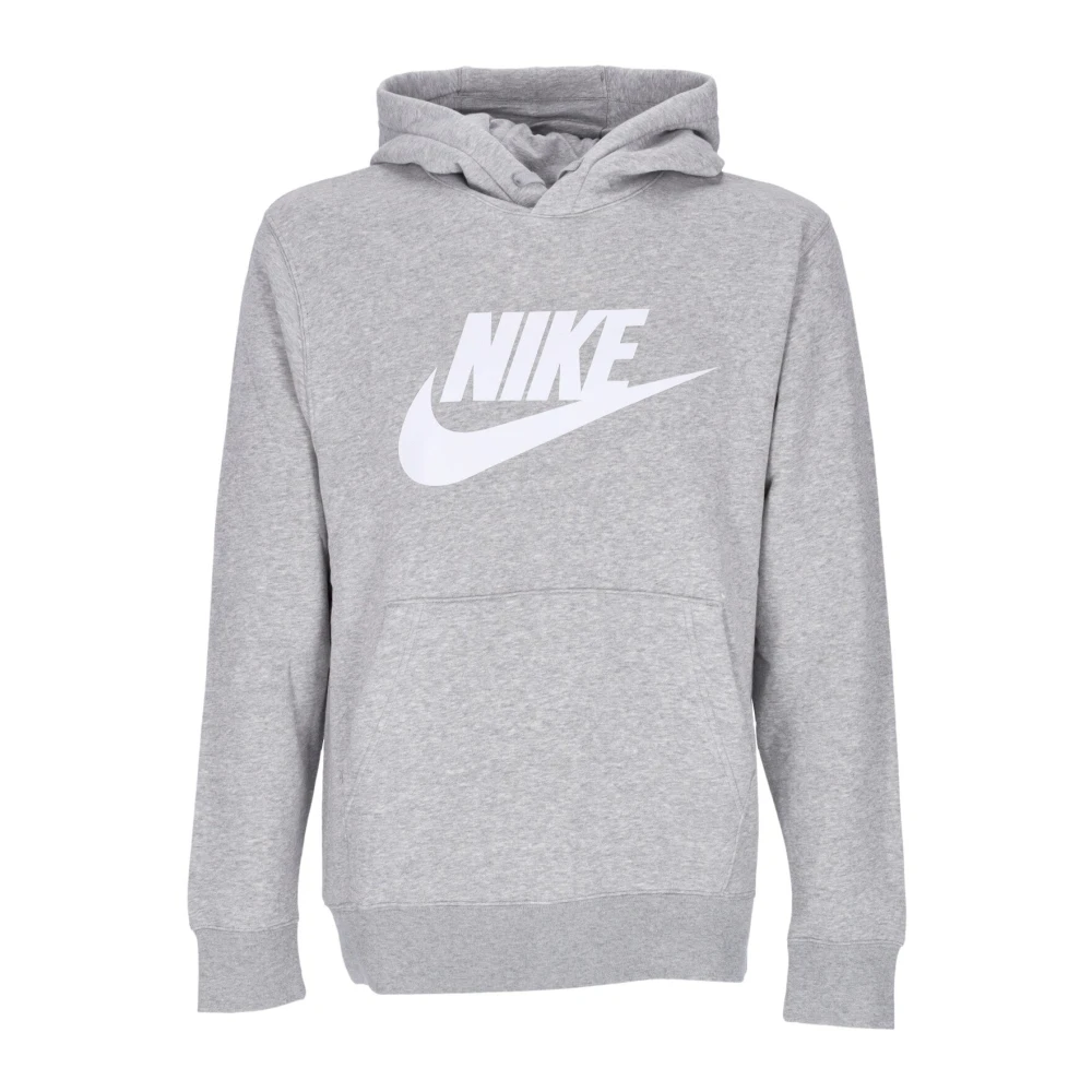 Nike Men's Gray Long Sleeve Training Tops, Xl, Club Hoodie Pullover Long-Sleeved Sweatshirt