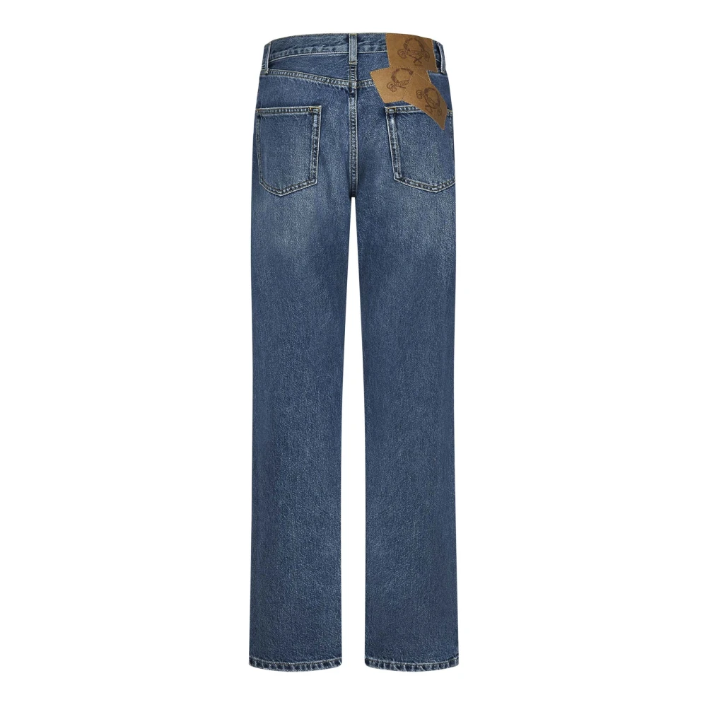 Moschino Blauwe Straight Leg Jeans Aw24 Blue Dames