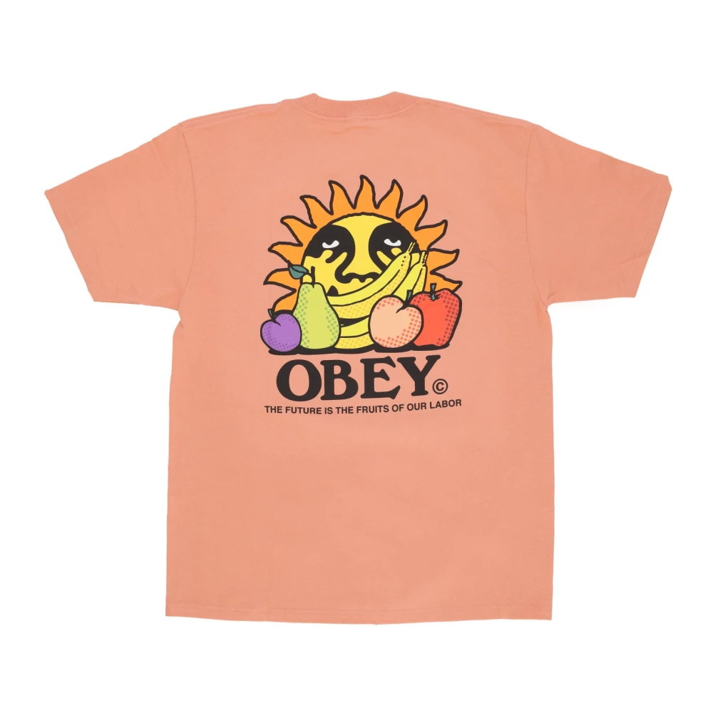 Obey Toekomst Vruchten Werkshirt Citrus Pink Heren