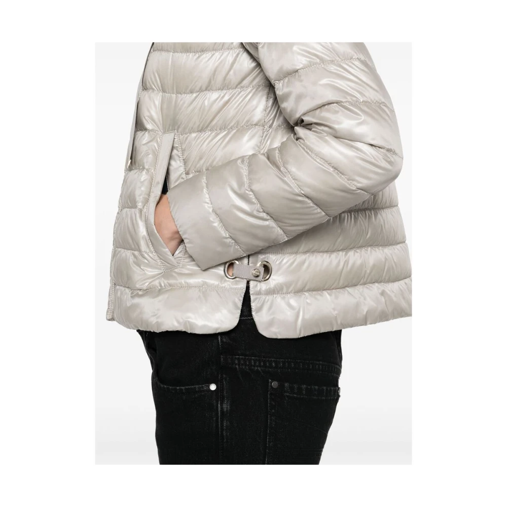 Herno Taupe Grijs Hoodie met Zakken Gray Dames
