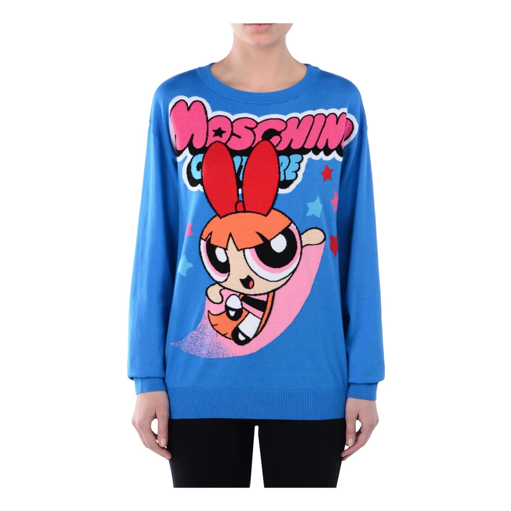 Moschino Blauw T-shirt voor mannen Multicolor Dames