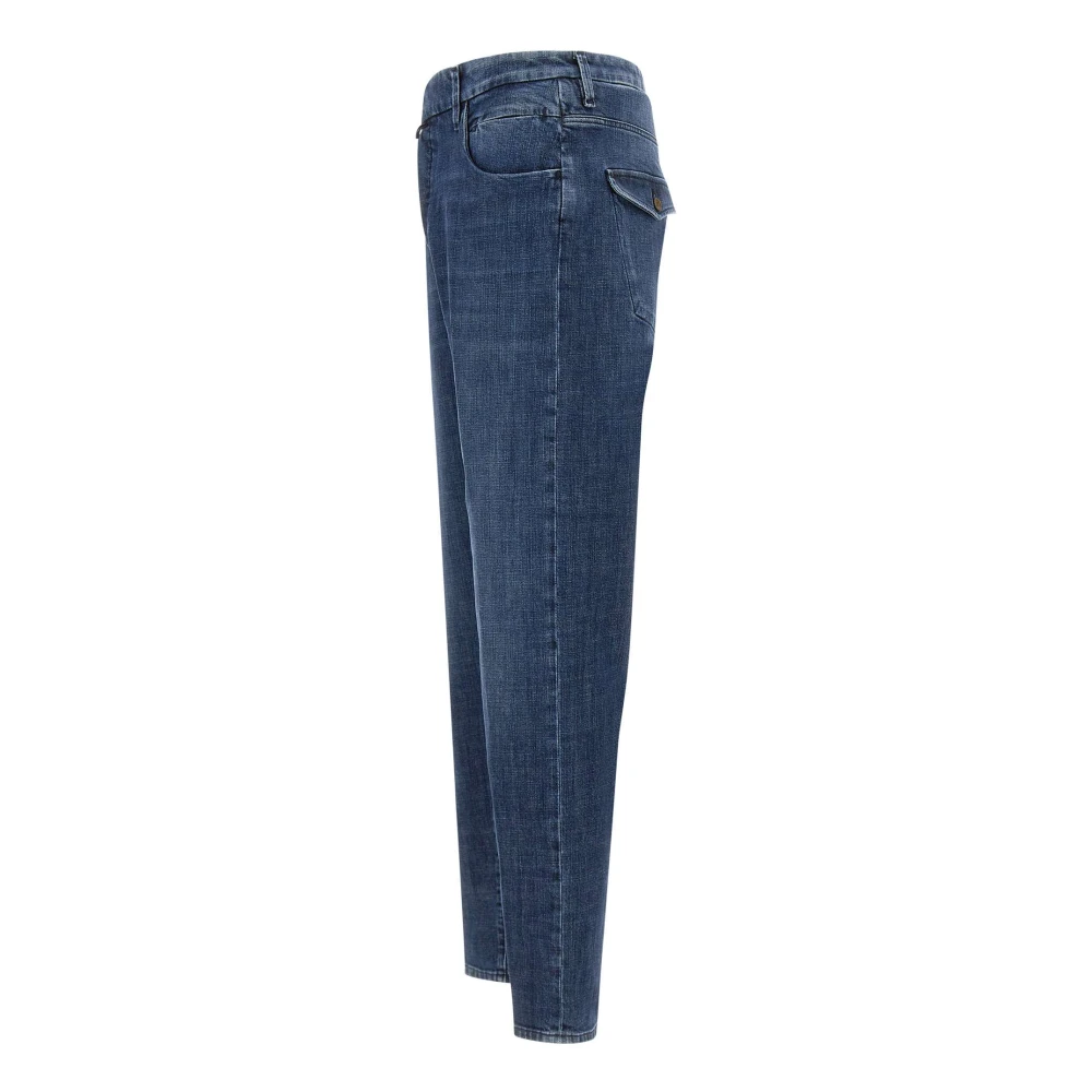 Incotex Donkerblauwe Stretch Denim Jeans Blue Heren