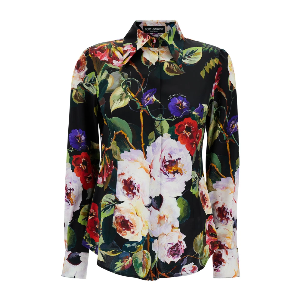 Dolce & Gabbana MultiColour Roseto Shirt Multicolor Dames