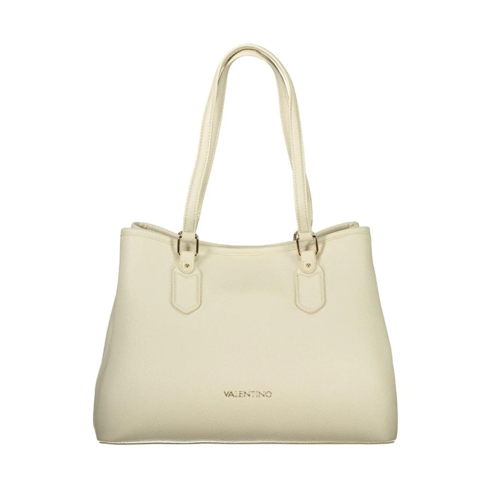 Valentino Women's Beige Polyethylene Handbag With Textured Finish - Shoulder Bags - One Size - Bags