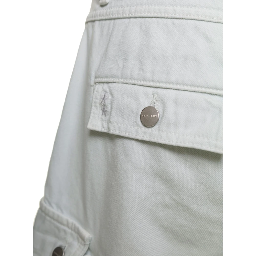 Icon Denim Wide Trousers White Dames