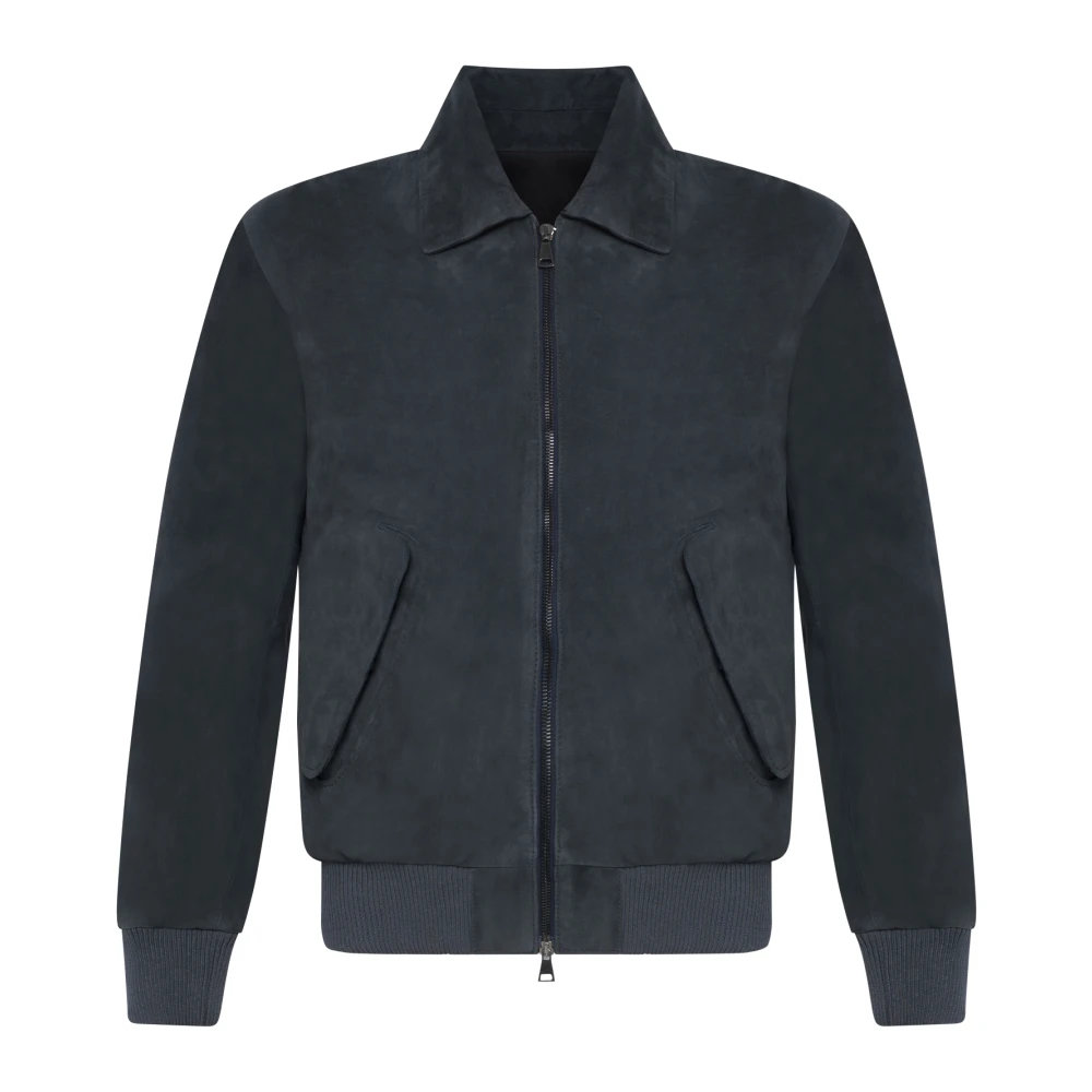 Franzese Collection Men's Blue Leather Jackets, 3XL, Bugatti Jacket