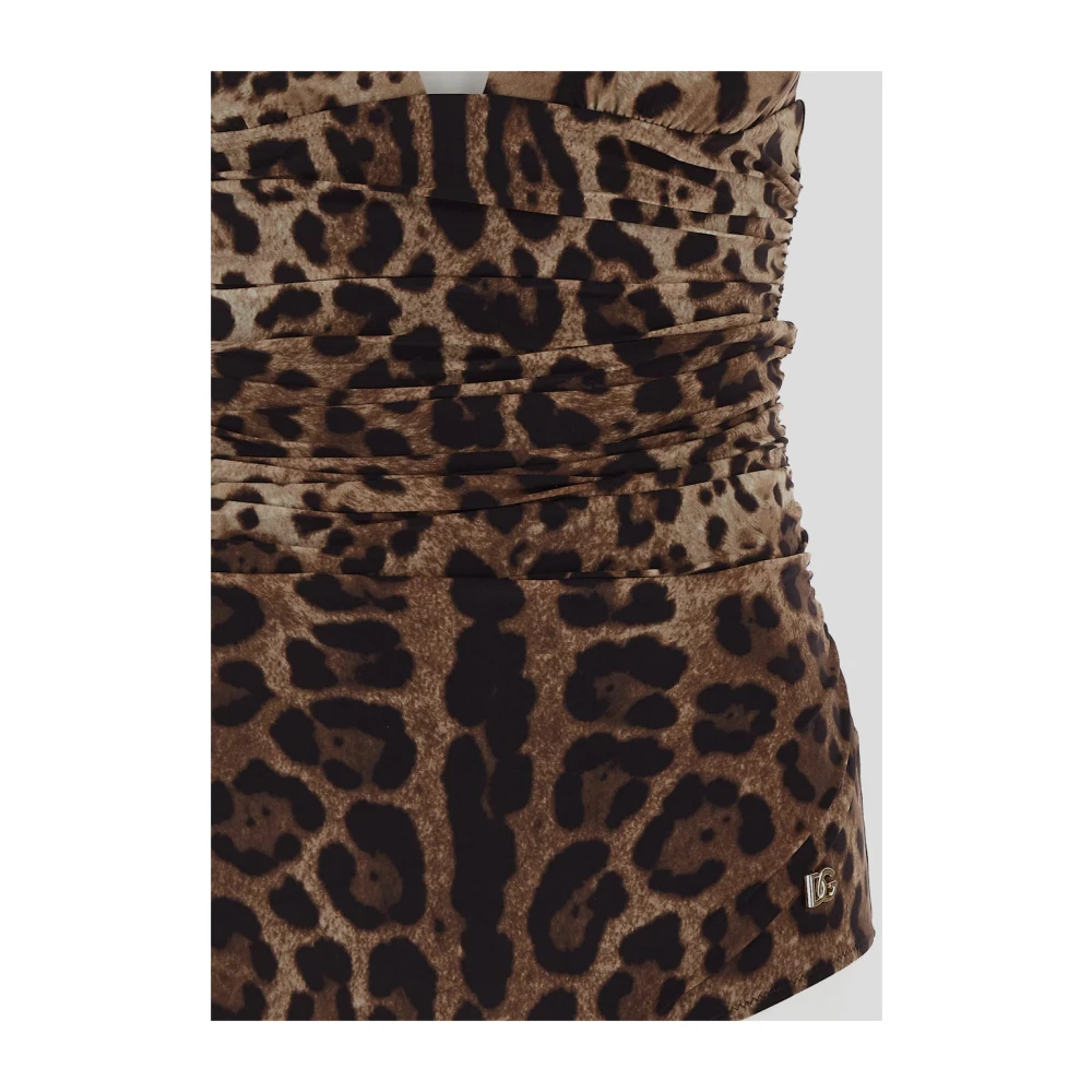 Dolce & Gabbana Leopard Badpak Brown Dames