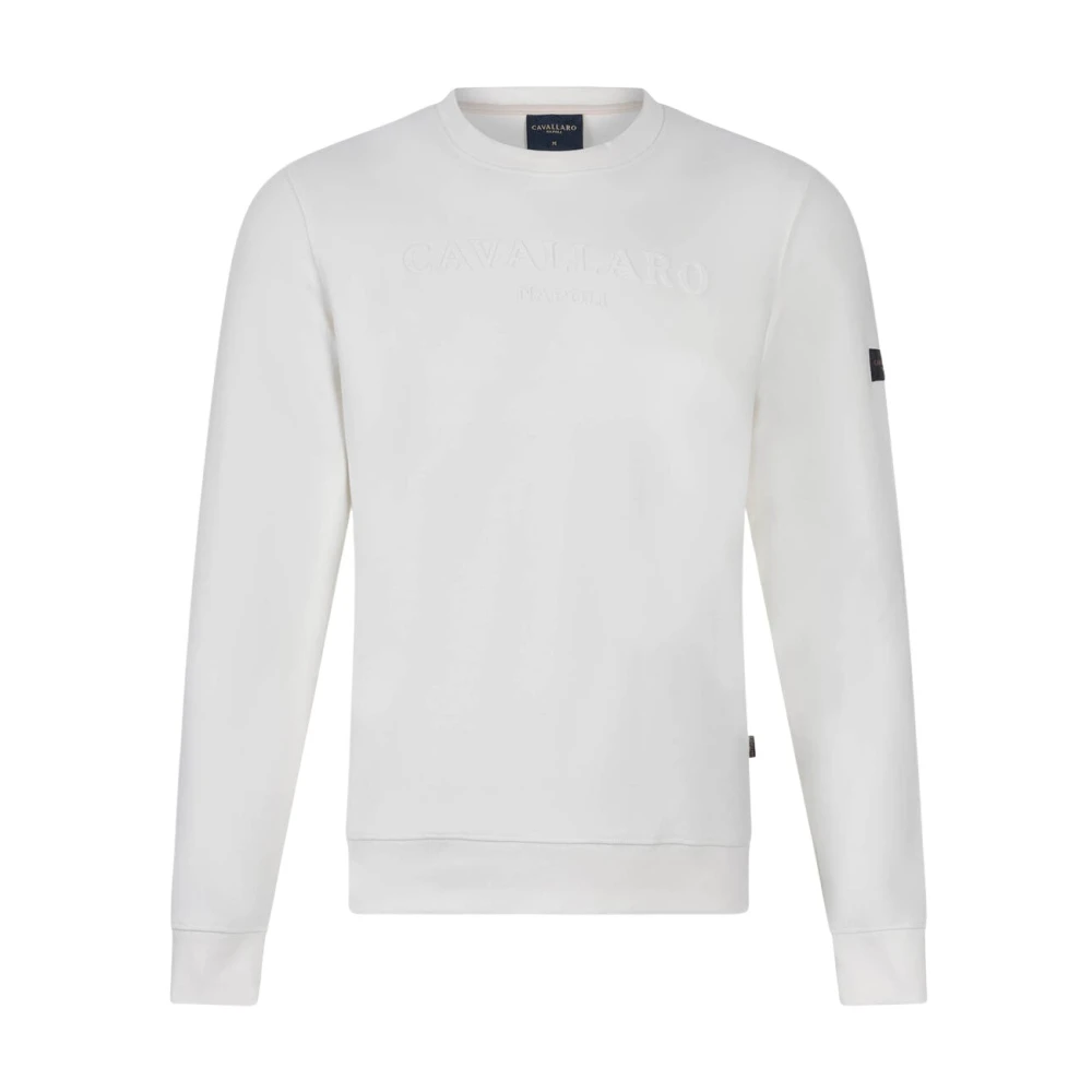 Cavallaro R Neck Sweatshirt White Heren