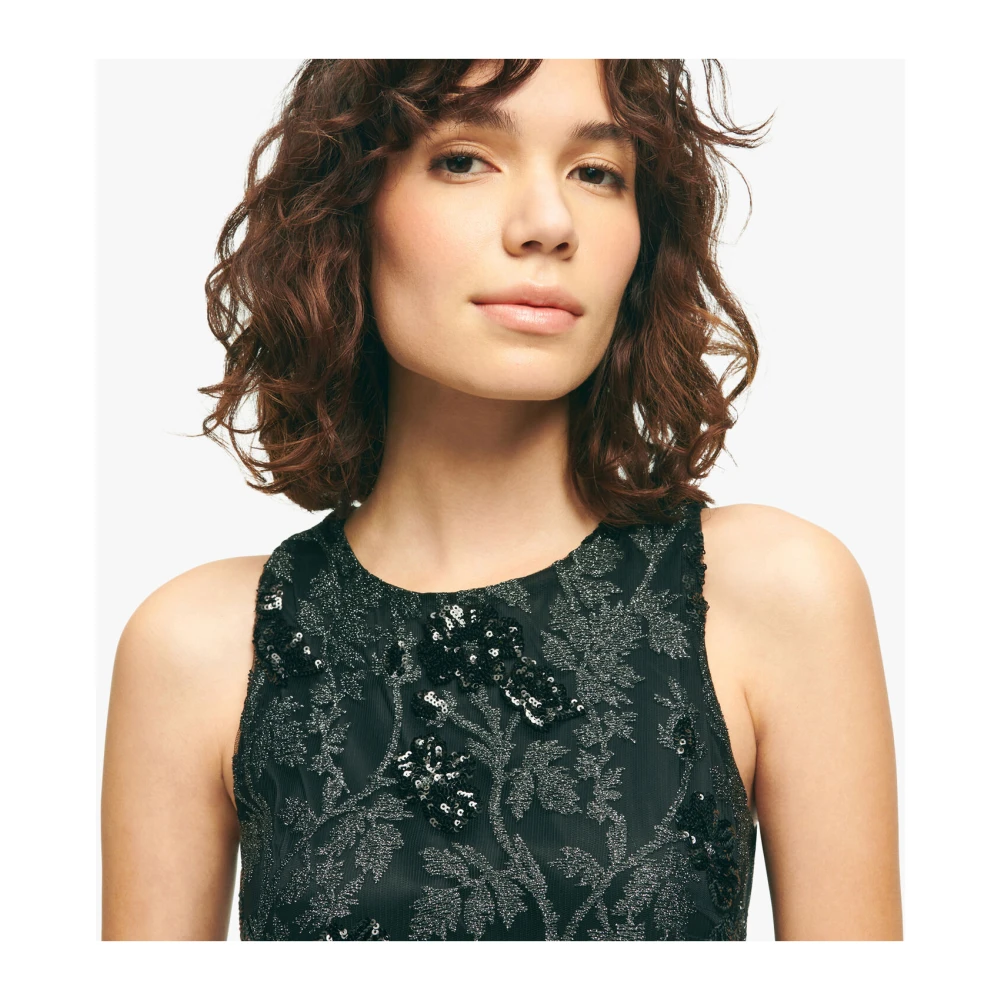 Brooks Brothers Antracieten Grijs Jurk Black Dames