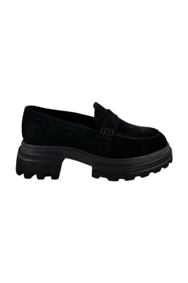 Svarta Loafers med Tanksula