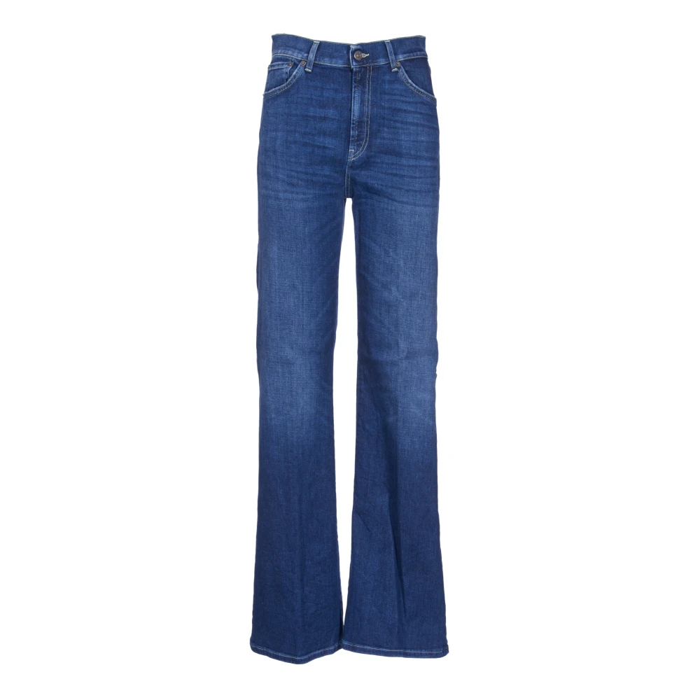 Dondup Donkerblauwe Denim Snor Broek Blue Dames