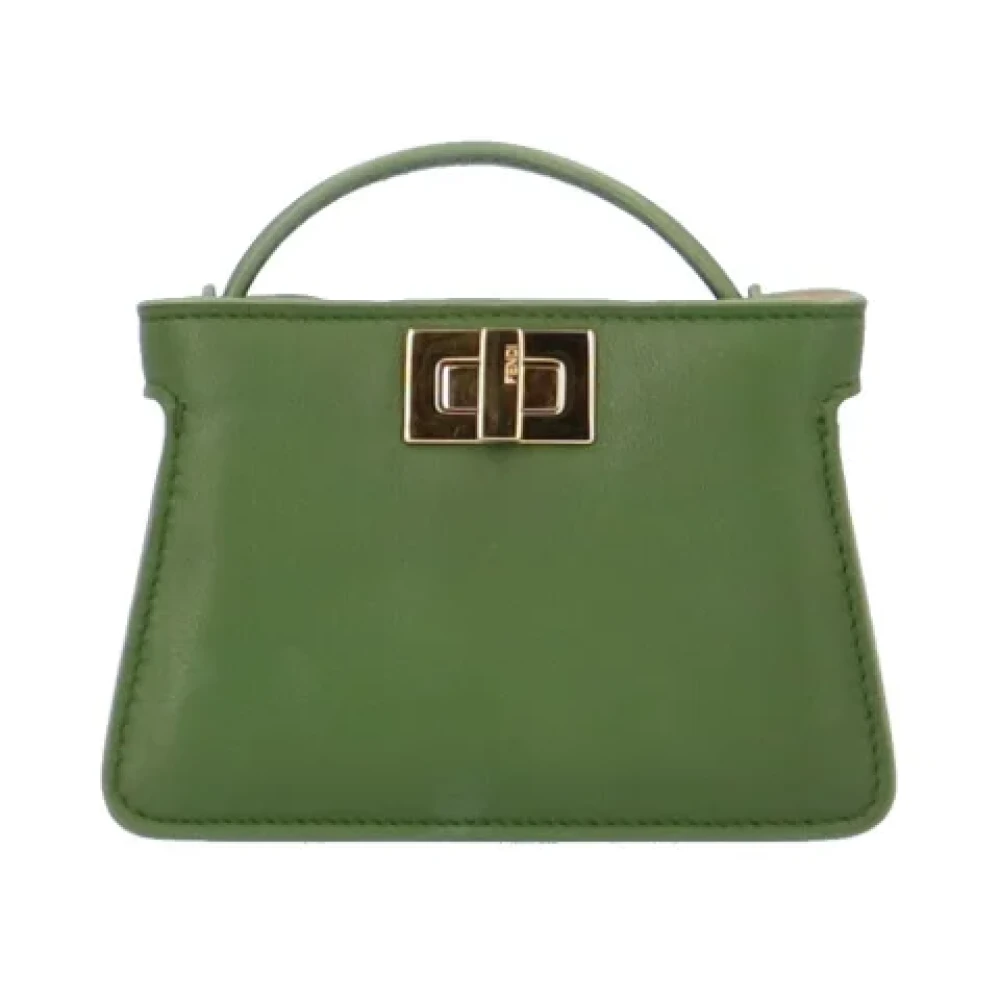 Fendi Vintage Pre-owned Leather handbags Green Dames