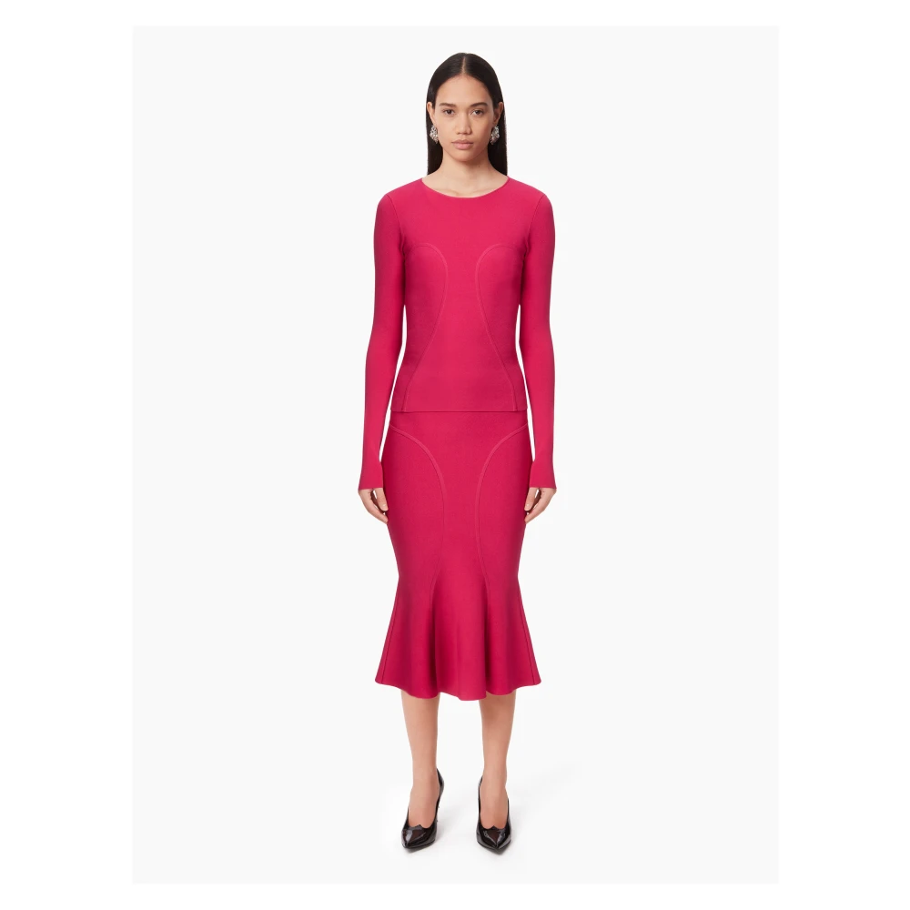 Nina Ricci Roze Zeemeermin Rok met Cutlines Pink Dames