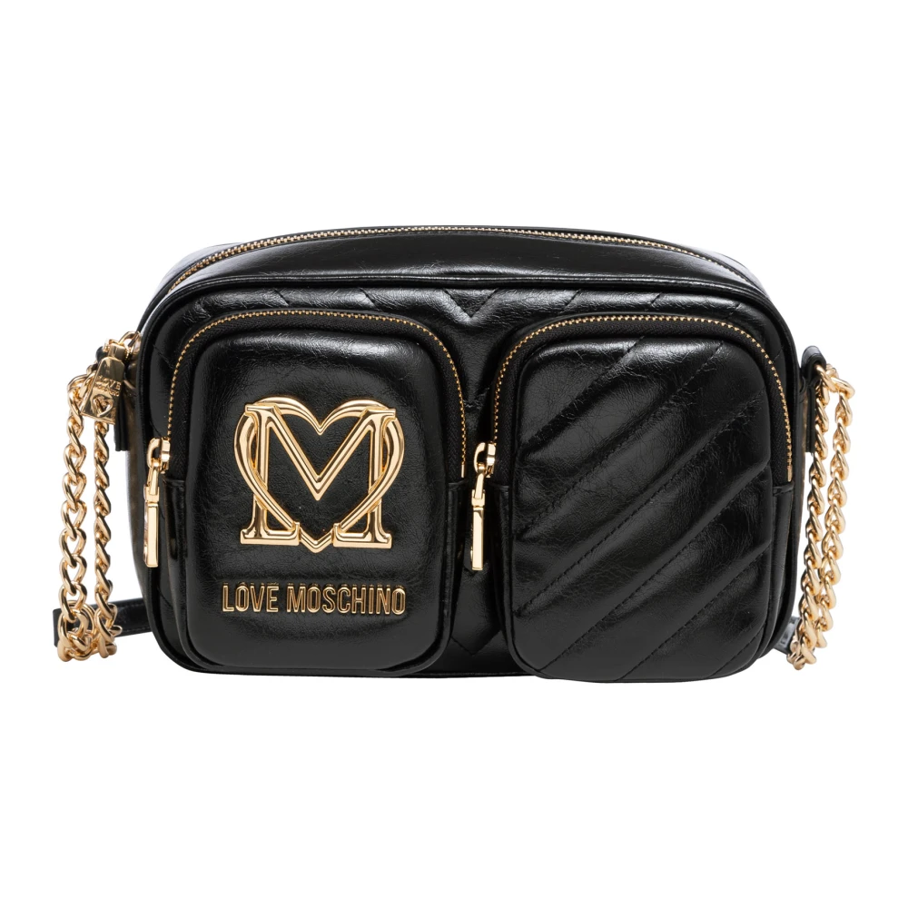 Love Moschino Stad Schoudertas met Logo Black Dames