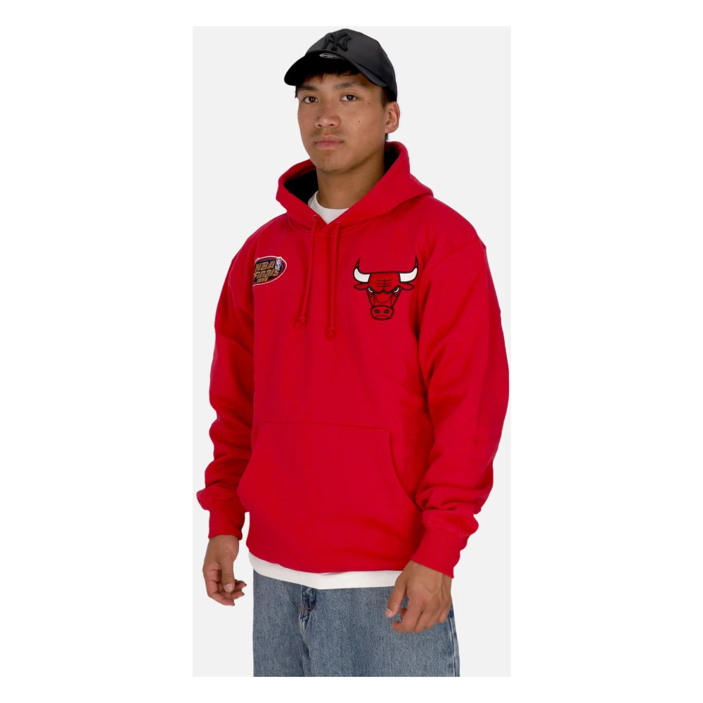 Mitchell & Ness Chicago Bulls Vintage Logo Hoodie Red Heren