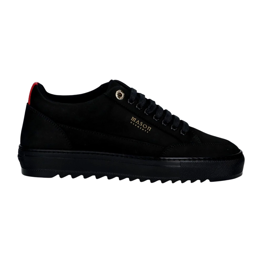 Mason Garments Nabuk Sneakers Ess-1D Heren Schoenen Zwart