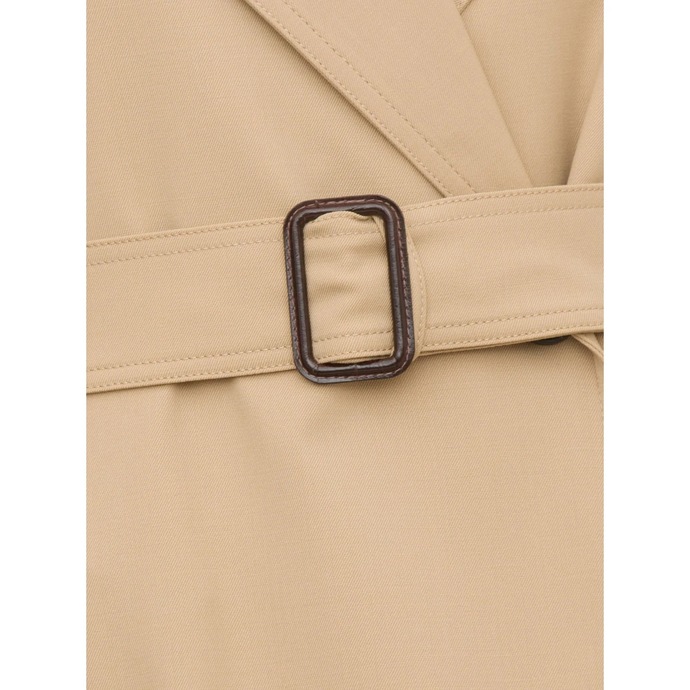 Max Mara Luxe Wollen Blend Trenchcoat Beige Dames