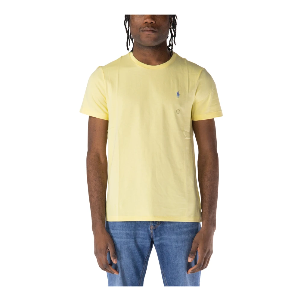 Polo Ralph Lauren Geborduurd T-shirt met korte mouwen en ronde hals Yellow Heren