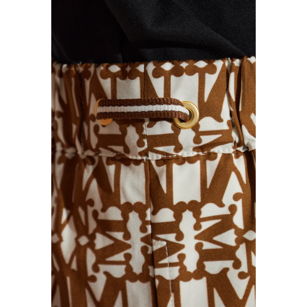Max Mara Monogram 'Taiga' shorts Brown Dames
