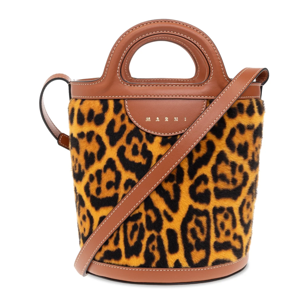 Marni Women's Brown Tropicalia Shoulder Bag - Bucket Bags - One Size - Bags