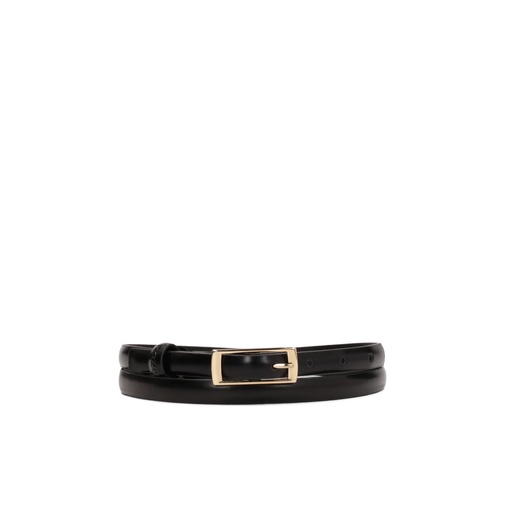 Kazar Smalle leren riem Black Dames