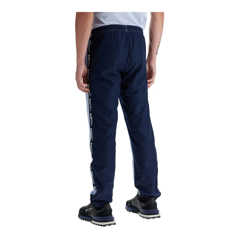 Lacoste Joggers met kleurblok en logo-ontwerp Blue Heren