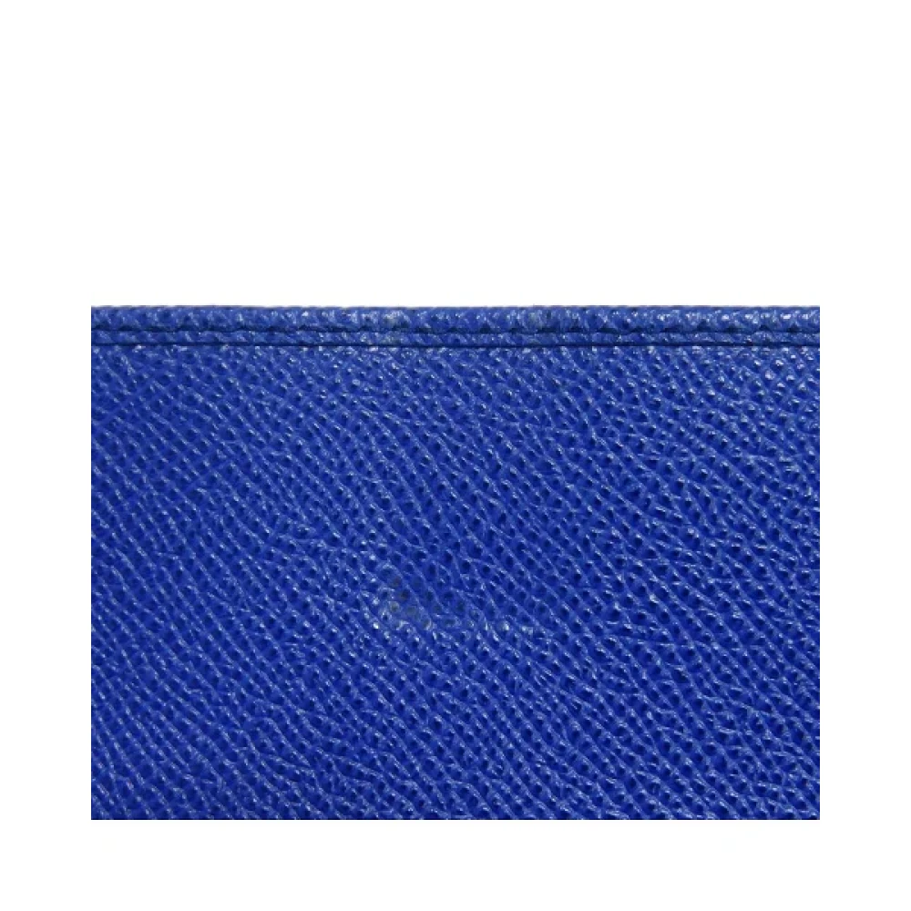Bvlgari Vintage Pre-owned Leather wallets Blue Dames