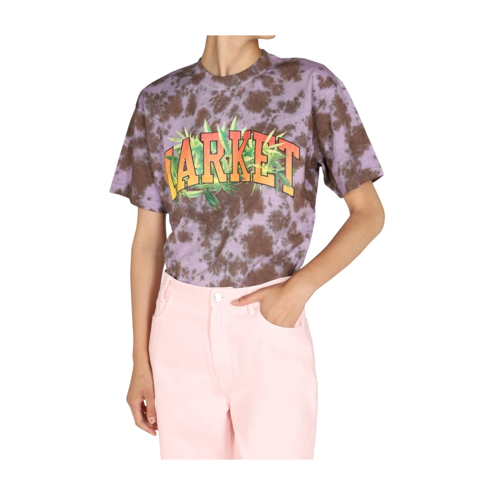 Market Logo Print Crew Neck T-Shirt Multicolor Dames