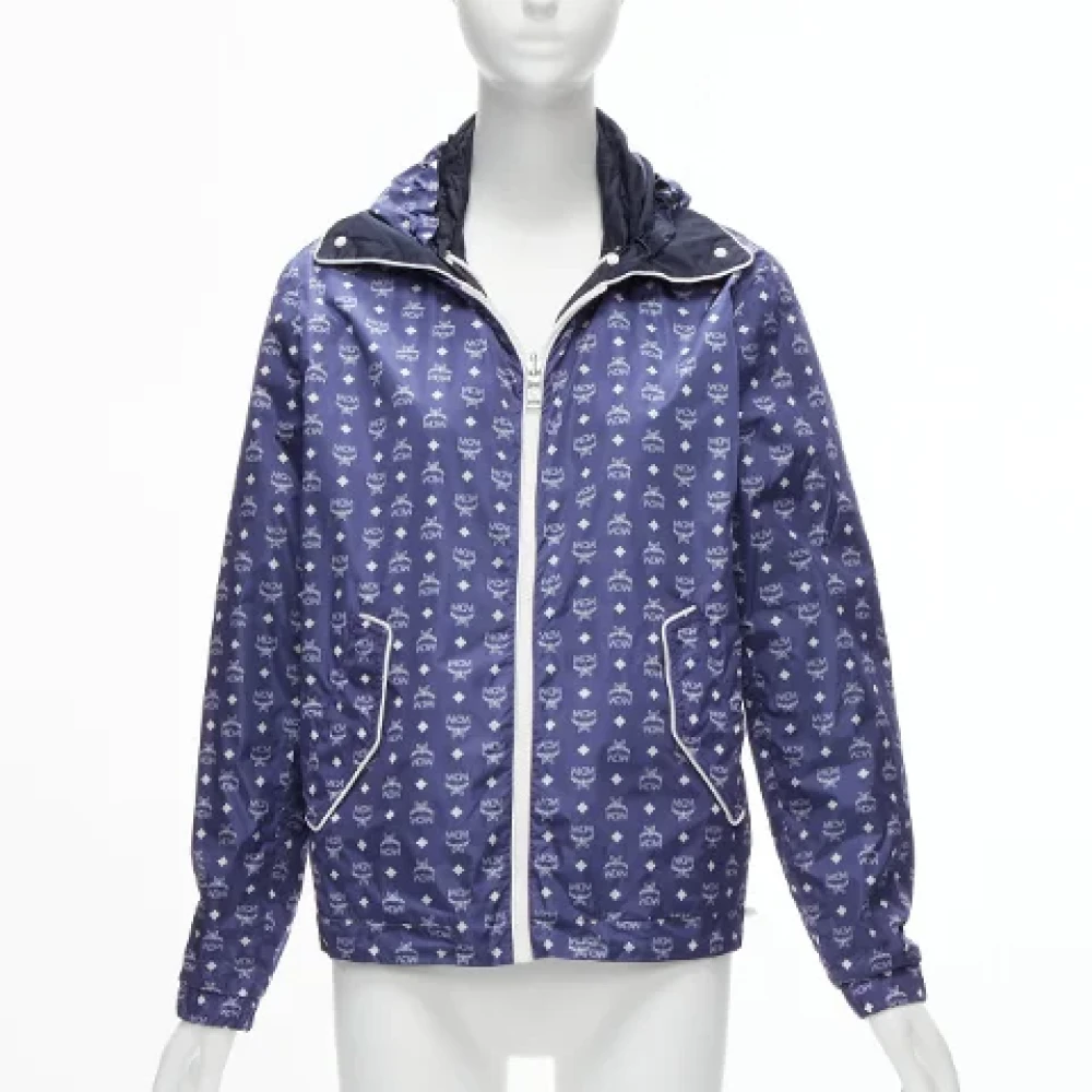MCM Pre-owned Fabric outerwear Blue Dames