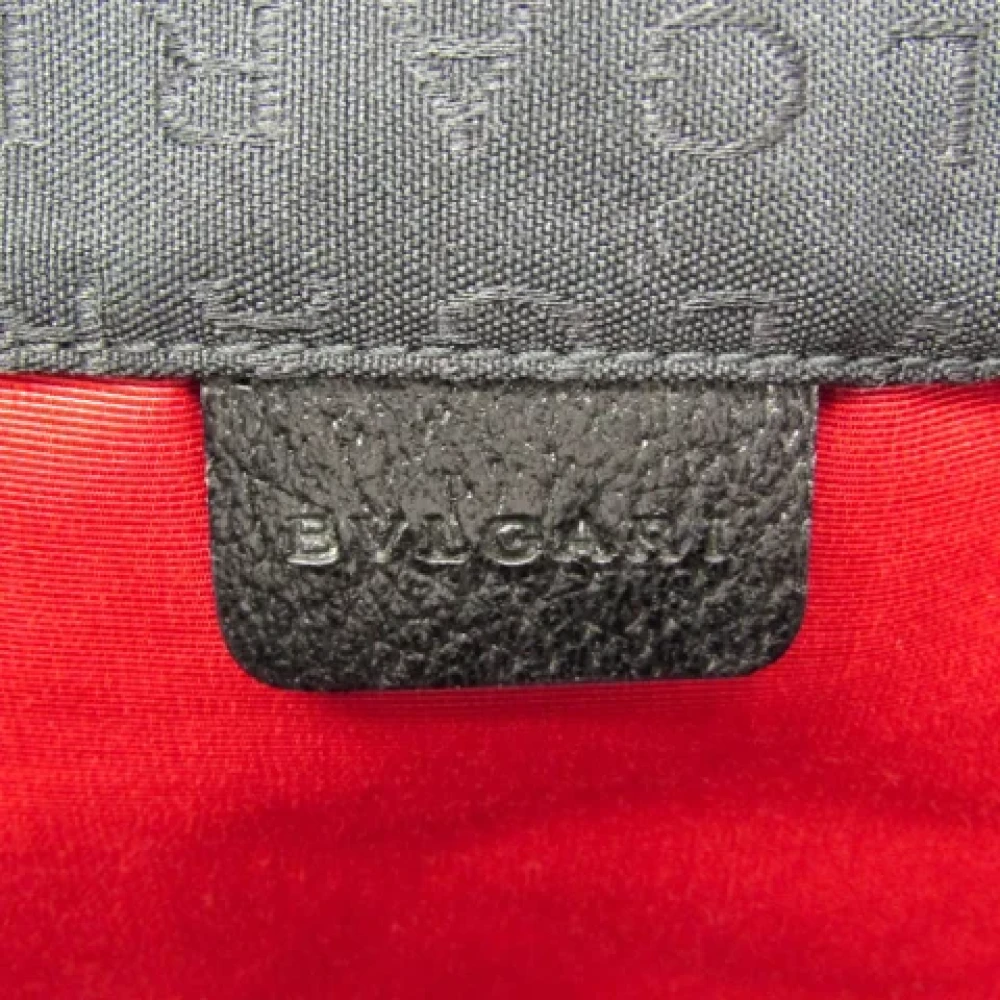 Bvlgari Vintage Pre-owned Canvas shoulder-bags Black Dames