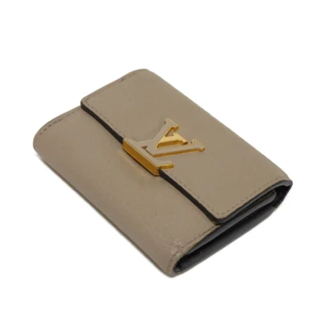 Louis Vuitton Vintage Pre-owned Leather wallets Beige Dames
