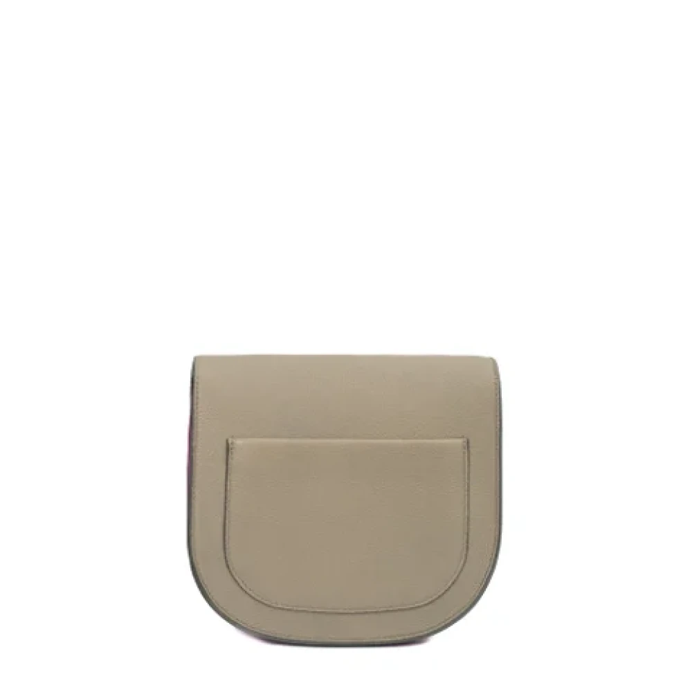 Celine Vintage Pre-owned Leather celine-bags Gray Dames