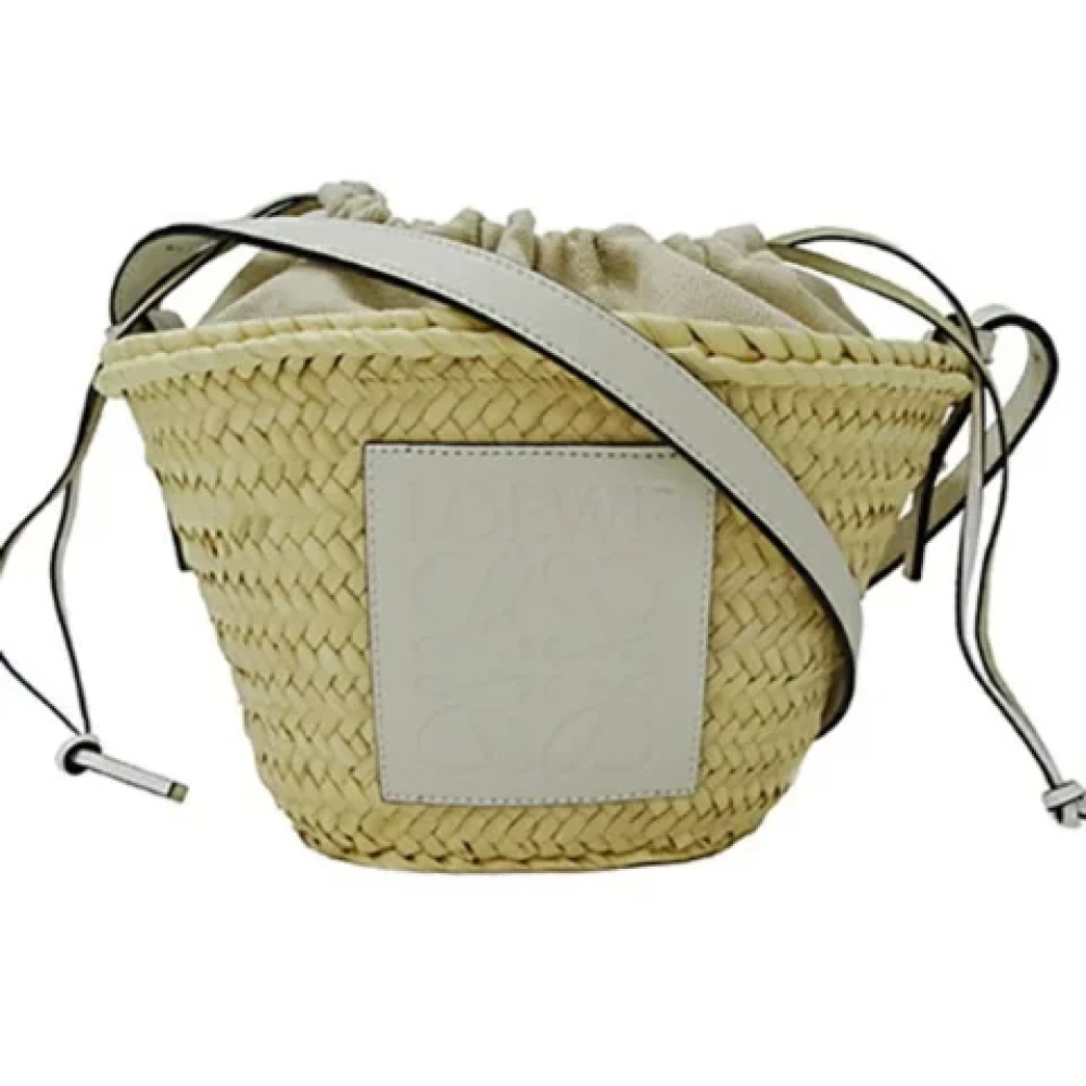 Loewe Pre-owned Fabric shoulder-bags White Dames
