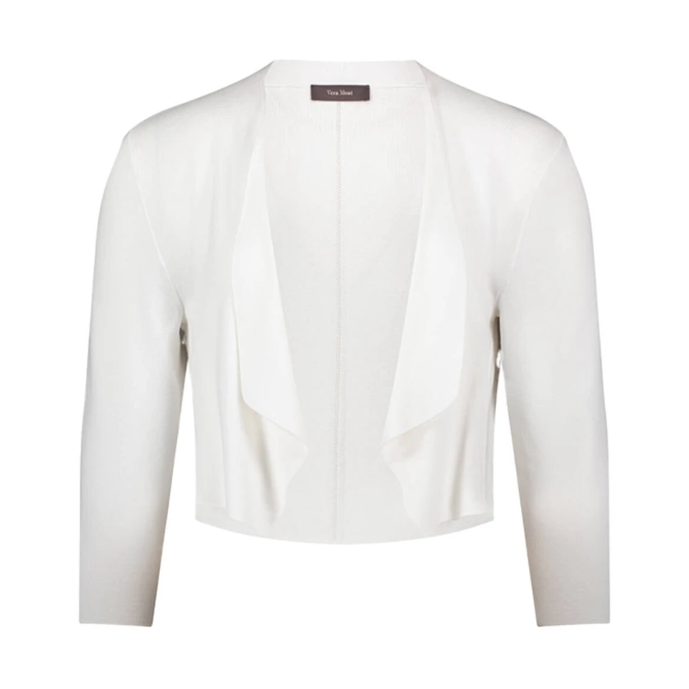 Vera Mont Kortmouw Gebreid Vest Beige Dames
