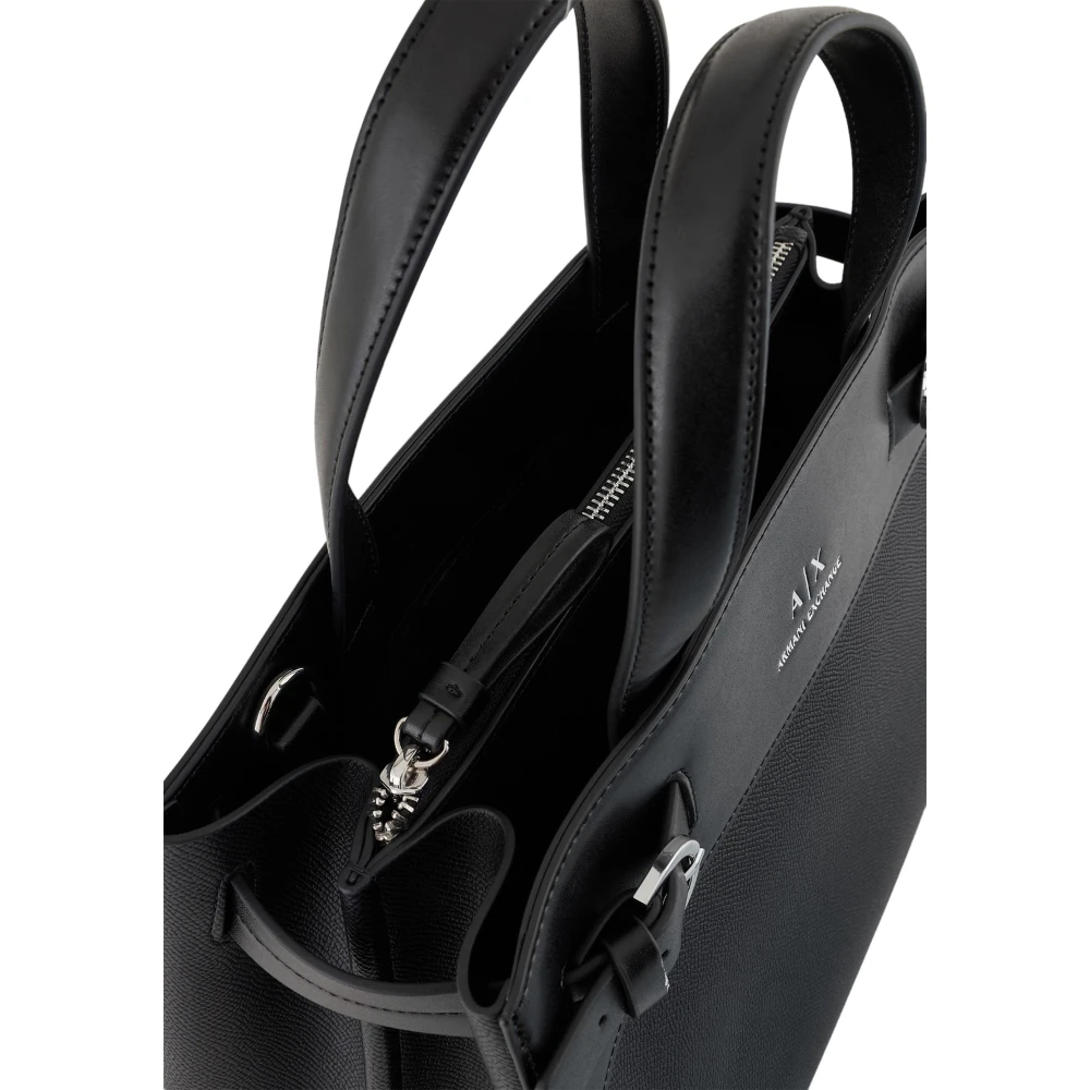 Armani Exchange Zwarte handtas met logoprint Black Dames