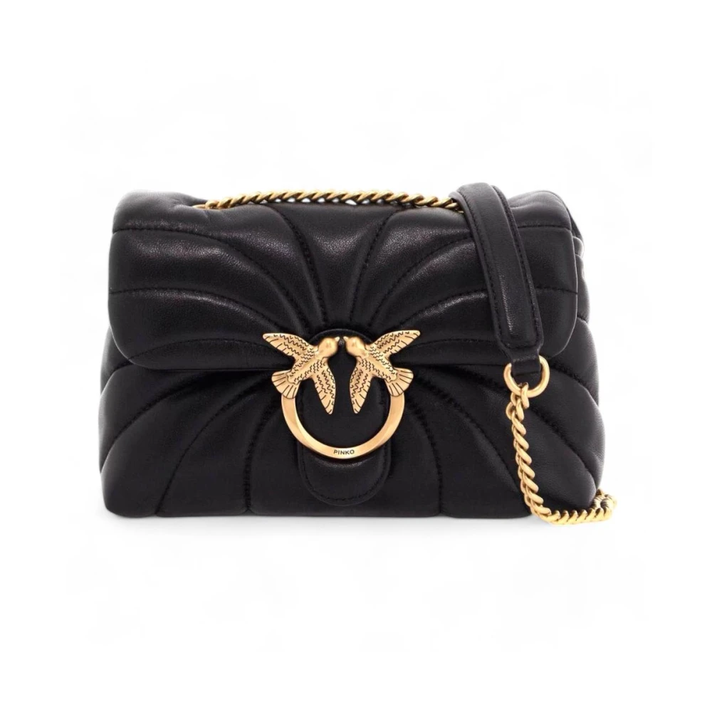 Pinko Women's Black - Love Bag Puff Butterfly Mini Nappa Leather Crossbody Bag - Image 6