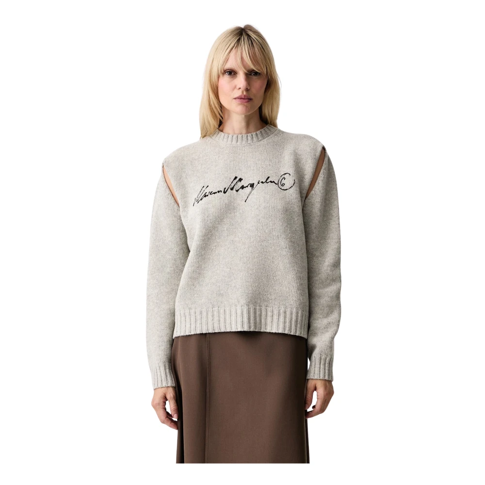 Mm6 Maison Margiela Donna Grigio Maglie, S, New,