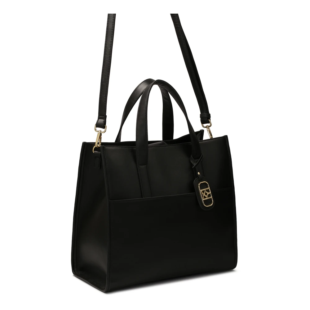 Kazar Grote handtas met handvatten en riem Black Dames