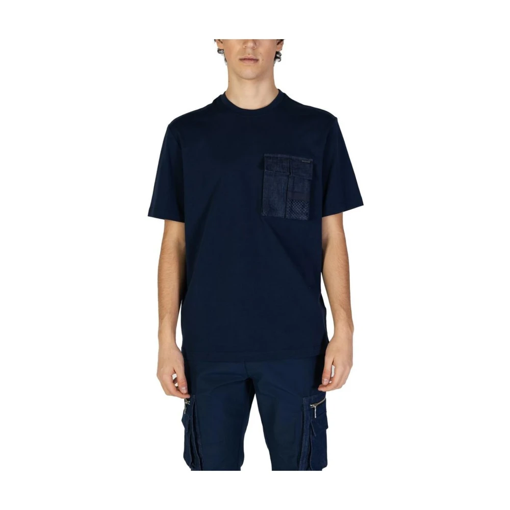 Antony Morato Blå Casual Fick T-Shirt Med Korta Ärmar