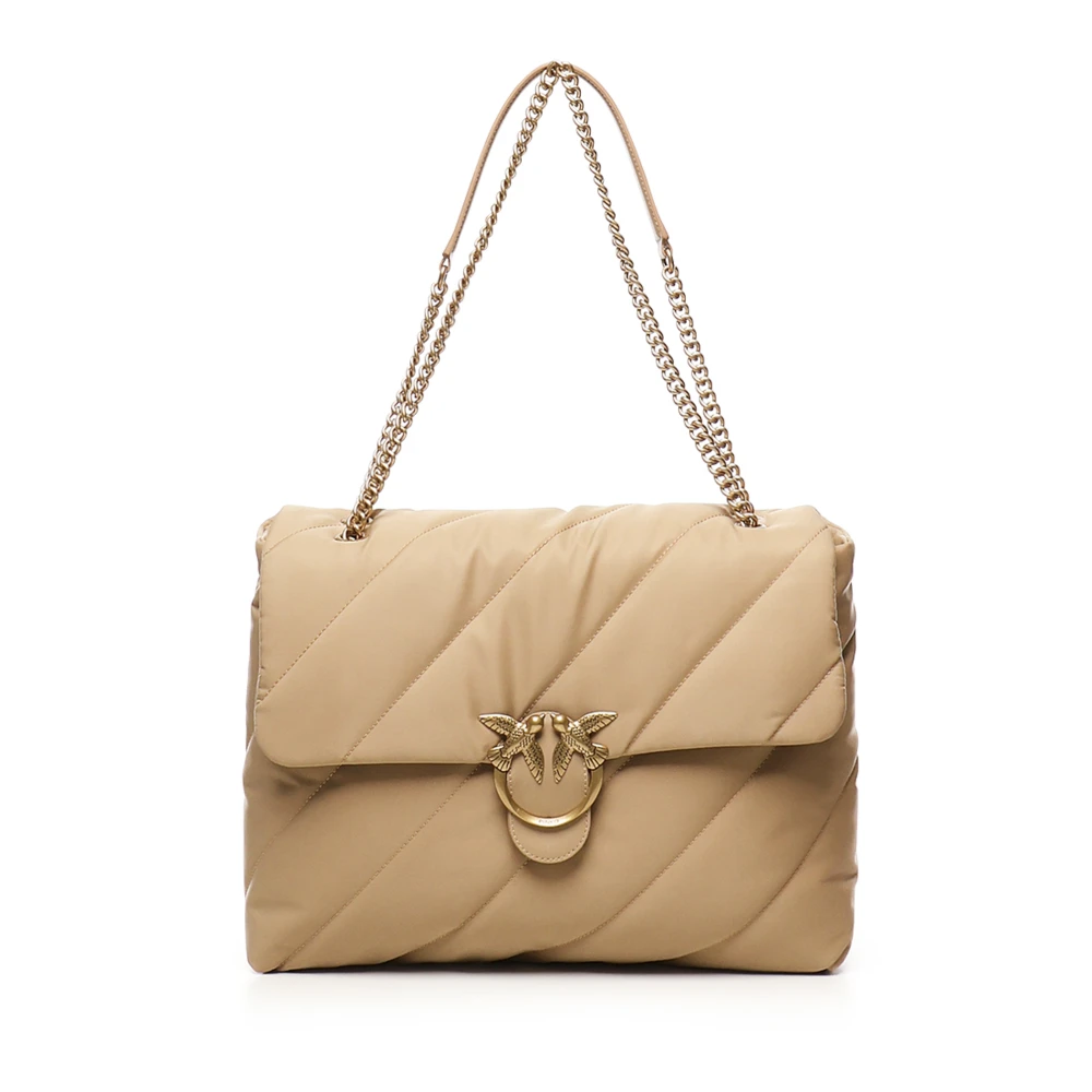 pinko Beige Love Birds Puff Tas Beige Dames