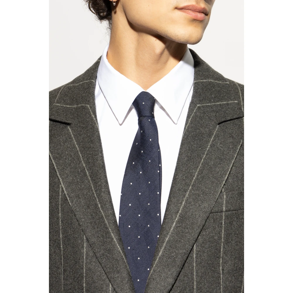 Paul Smith Stropdas met zijdeafwerking Blue Heren