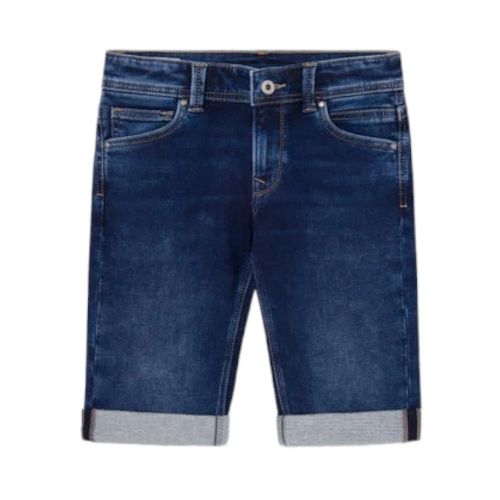 Pepe Jeans Men's Blue Slim Gymdigo Denim Bermuda Shorts