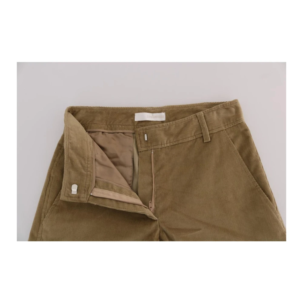 Ermanno Scervino Beige Corduroy Casual Broek met Logo Beige Dames