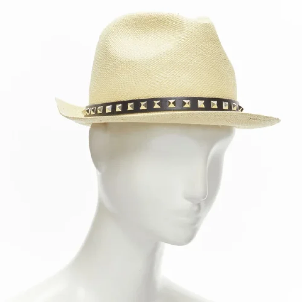 Valentino Vintage Pre-owned Raffia hats Beige Dames